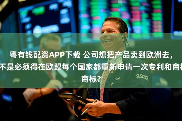 粤有钱配资APP下载 公司想把产品卖到欧洲去，是不是必须得在欧盟每个国家都重新申请一次专利和商标？