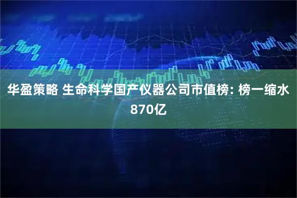 华盈策略 生命科学国产仪器公司市值榜: 榜一缩水870亿